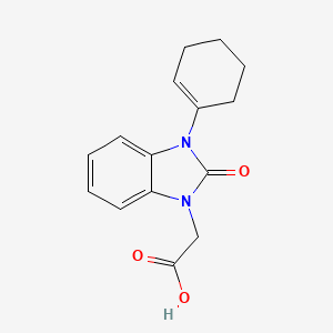 2-[3-(cyclohex-1-en-1-yl)-2-oxo-2,3-dihydro-1H-1,3-benzodiazol-1-yl]acetic acid