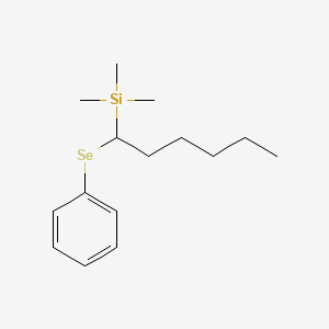 Trimethyl[1-(phenylselanyl)hexyl]silane