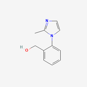 molecular formula C11H12N2O B1451792 [2-(2-甲基咪唑-1-基)苯基]甲醇 CAS No. 914349-47-6