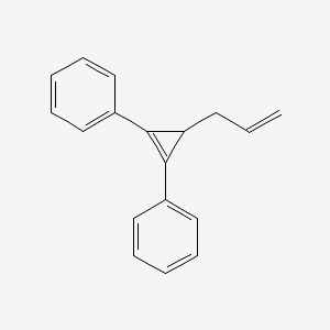 molecular formula C18H16 B14517924 1,1'-[3-(Prop-2-en-1-yl)cycloprop-1-ene-1,2-diyl]dibenzene CAS No. 62907-47-5