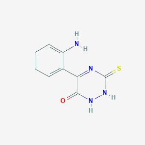 5-(2-Aminophenyl)-3-sulfanylidene-2,3-dihydro-1,2,4-triazin-6(1H)-one