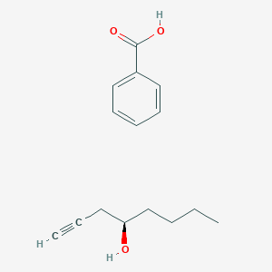 molecular formula C15H20O3 B14517979 benzoic acid;(4R)-oct-1-yn-4-ol CAS No. 62600-38-8