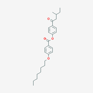 molecular formula C27H36O4 B14518003 4-(3-Methylpentanoyl)phenyl 4-(octyloxy)benzoate CAS No. 62439-30-9