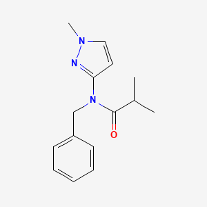 molecular formula C15H19N3O B14518008 N-Benzyl-2-methyl-N-(1-methyl-1H-pyrazol-3-yl)propanamide CAS No. 62399-70-6