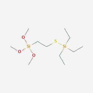 molecular formula C11H28O3SSi2 B14518027 7,7-Diethyl-3,3-dimethoxy-2-oxa-6-thia-3,7-disilanonane CAS No. 62924-46-3