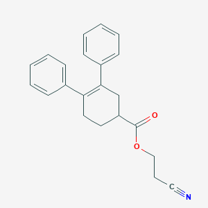 molecular formula C22H21NO2 B14518035 2-Cyanoethyl 3,4-diphenylcyclohex-3-ene-1-carboxylate CAS No. 62544-34-7