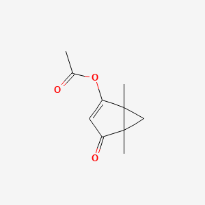 molecular formula C10H12O3 B14518049 1,5-Dimethyl-4-oxobicyclo[3.1.0]hex-2-en-2-yl acetate CAS No. 62499-88-1