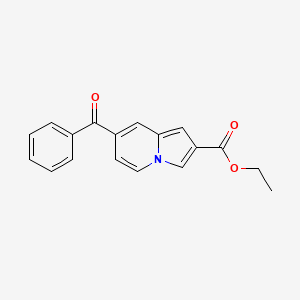 molecular formula C18H15NO3 B14518050 Ethyl 7-benzoylindolizine-2-carboxylate CAS No. 62455-98-5