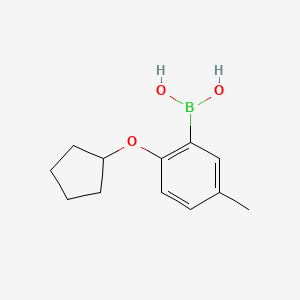 molecular formula C12H17BO3 B1451808 [2-(Cyclopentyloxy)-5-methylphenyl]boronic acid CAS No. 1313760-64-3