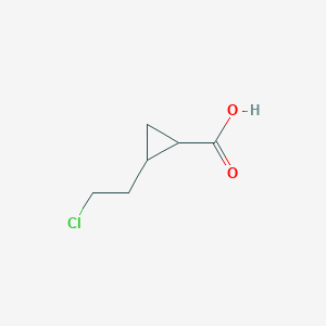 molecular formula C6H9ClO2 B14518094 2-(2-Chloroethyl)cyclopropane-1-carboxylic acid CAS No. 62408-17-7