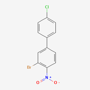 molecular formula C12H7BrClNO2 B14518131 3-Bromo-4'-chloro-4-nitro-1,1'-biphenyl CAS No. 62579-55-9