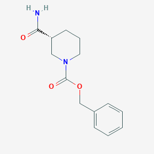 molecular formula C14H18N2O3 B1451816 (R)-苯甲基 3-氨基甲酰哌啶-1-羧酸酯 CAS No. 1050446-94-0