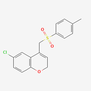 6-Chloro-4-[(4-methylbenzene-1-sulfonyl)methyl]-2H-1-benzopyran