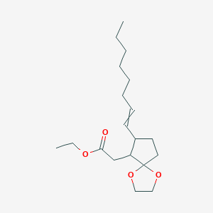 molecular formula C19H32O4 B14518215 Ethyl [7-(oct-1-en-1-yl)-1,4-dioxaspiro[4.4]nonan-6-yl]acetate CAS No. 62561-12-0