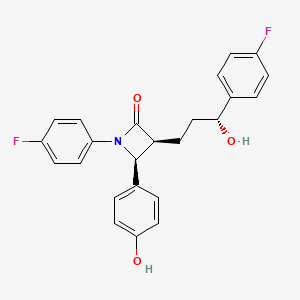 molecular formula C24H21F2NO3 B1451823 (3S,4S)-1-(4-氟苯基)-3-((R)-3-(4-氟苯基)-3-羟基丙基)-4-(4-羟基苯基)氮杂环丁烷-2-酮 CAS No. 1478664-18-4