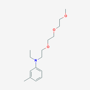 molecular formula C16H27NO3 B14518249 N-Ethyl-N-{2-[2-(2-methoxyethoxy)ethoxy]ethyl}-3-methylaniline CAS No. 62921-77-1