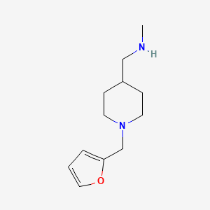 molecular formula C12H20N2O B1451828 N-甲基-[1-(2-呋喃甲基)哌啶-4-基]甲胺 CAS No. 934570-57-7