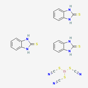 molecular formula C24H18BiN9S6 B14518293 1,3-Dihydro-2H-benzimidazole-2-thione--tris(thiocyanato)bismuthane (3/1) CAS No. 62476-96-4