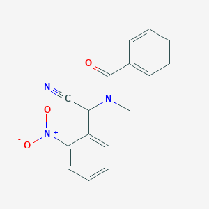 molecular formula C16H13N3O3 B14518294 N-[Cyano(2-nitrophenyl)methyl]-N-methylbenzamide CAS No. 62436-20-8