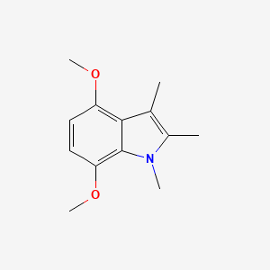 molecular formula C13H17NO2 B14518301 4,7-Dimethoxy-1,2,3-trimethyl-1H-indole CAS No. 62676-77-1