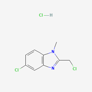 molecular formula C9H9Cl3N2 B1451832 5-氯-2-(氯甲基)-1-甲基-1H-1,3-苯并二唑盐酸盐 CAS No. 1173070-66-0