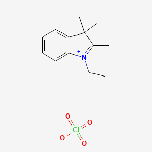 molecular formula C13H18ClNO4 B14518322 3H-Indolium, 1-ethyl-2,3,3-trimethyl-, perchlorate CAS No. 62417-18-9