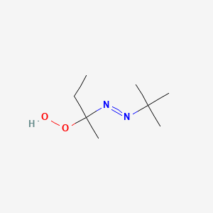 molecular formula C8H18N2O2 B14518325 2-[(E)-tert-Butyldiazenyl]butane-2-peroxol CAS No. 63079-70-9