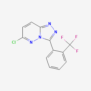 molecular formula C12H6ClF3N4 B1451833 6-Chloro-3-[2-(trifluoromethyl)phenyl][1,2,4]triazolo[4,3-b]pyridazine CAS No. 1094452-66-0