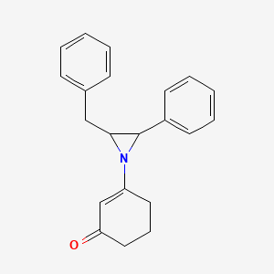 2-Cyclohexen-1-one, 3-[2-phenyl-3-(phenylmethyl)-1-aziridinyl]-