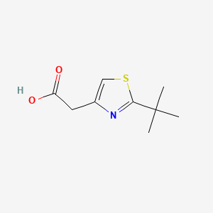 molecular formula C9H13NO2S B1451835 2-(2-叔丁基-1,3-噻唑-4-基)乙酸 CAS No. 1094411-96-7