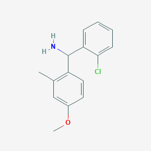 molecular formula C15H16ClNO B1451836 (2-氯苯基)(4-甲氧基-2-甲基苯基)甲胺 CAS No. 1021017-56-0