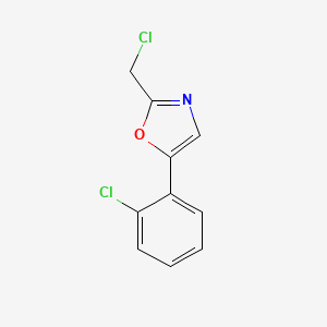 molecular formula C10H7Cl2NO B1451838 2-(Chloromethyl)-5-(2-chlorophenyl)-1,3-oxazole CAS No. 64640-16-0