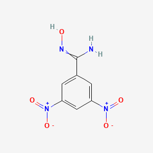 molecular formula C7H6N4O5 B14518388 N'-Hydroxy-3,5-dinitrobenzene-1-carboximidamide CAS No. 62902-00-5