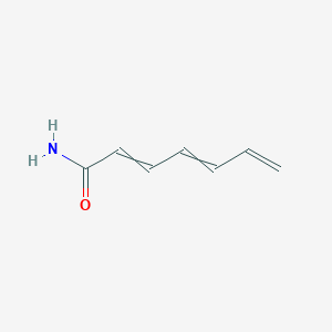 molecular formula C7H9NO B14518390 Hepta-2,4,6-trienamide CAS No. 62409-12-5