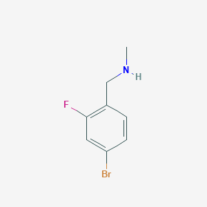 molecular formula C8H9BrFN B1451840 1-(4-溴-2-氟苯基)-N-甲基甲胺 CAS No. 887139-06-2