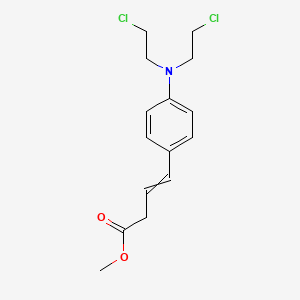 molecular formula C15H19Cl2NO2 B14518402 Methyl 4-{4-[bis(2-chloroethyl)amino]phenyl}but-3-enoate CAS No. 62672-00-8