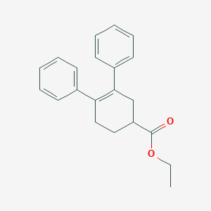 molecular formula C21H22O2 B14518406 Ethyl 3,4-diphenylcyclohex-3-ene-1-carboxylate CAS No. 62544-21-2