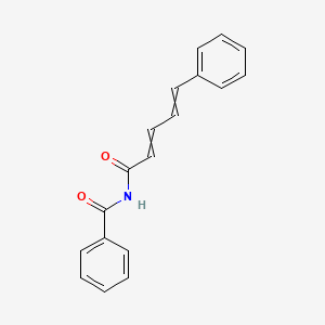 molecular formula C18H15NO2 B14518408 N-(5-Phenylpenta-2,4-dienoyl)benzamide CAS No. 62764-15-2