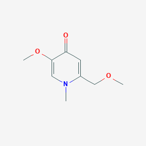 molecular formula C9H13NO3 B14518411 5-Methoxy-2-(methoxymethyl)-1-methylpyridin-4(1H)-one CAS No. 62885-46-5