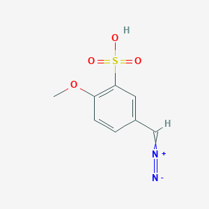 molecular formula C8H8N2O4S B14518433 5-(Diazomethyl)-2-methoxybenzene-1-sulfonic acid CAS No. 62982-28-9