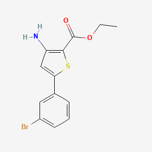 molecular formula C13H12BrNO2S B1451846 Ethyl 3-amino-5-(3-bromophenyl)thiophene-2-carboxylate CAS No. 1094398-56-7