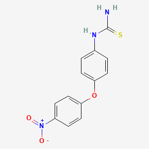 molecular formula C13H11N3O3S B14518485 Thiourea, [4-(4-nitrophenoxy)phenyl]- CAS No. 62970-93-8