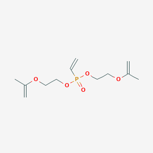 molecular formula C12H21O5P B14518503 Bis{2-[(prop-1-en-2-yl)oxy]ethyl} ethenylphosphonate CAS No. 62834-73-5