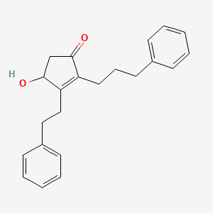 4-Hydroxy-3-(2-phenylethyl)-2-(3-phenylpropyl)cyclopent-2-en-1-one