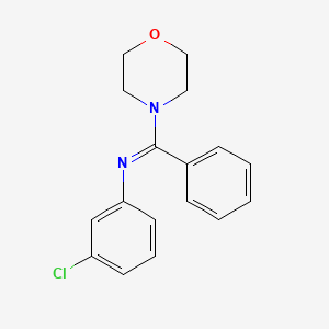 Morpholine, 4-[[(3-chlorophenyl)imino]phenylmethyl]-