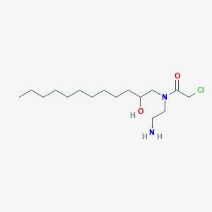 molecular formula C16H33ClN2O2 B14518558 N-(2-Aminoethyl)-2-chloro-N-(2-hydroxydodecyl)acetamide CAS No. 62881-09-8