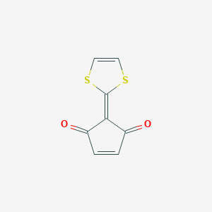 molecular formula C8H4O2S2 B14518562 2-(2H-1,3-Dithiol-2-ylidene)cyclopent-4-ene-1,3-dione CAS No. 62576-00-5