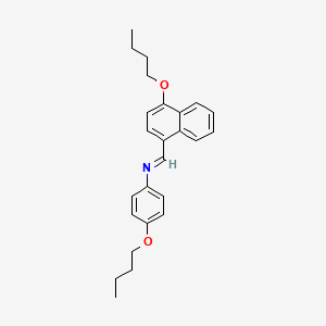 molecular formula C25H29NO2 B14518571 (E)-1-(4-Butoxynaphthalen-1-yl)-N-(4-butoxyphenyl)methanimine CAS No. 63057-95-4