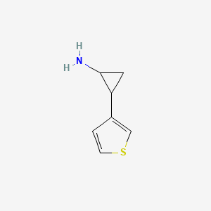 molecular formula C7H9NS B1451860 2-(Thiophen-3-yl)cyclopropan-1-amine CAS No. 1039984-46-7