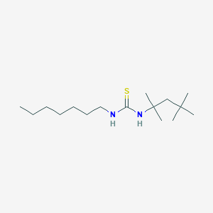 N-Heptyl-N'-(2,4,4-trimethylpentan-2-yl)thiourea